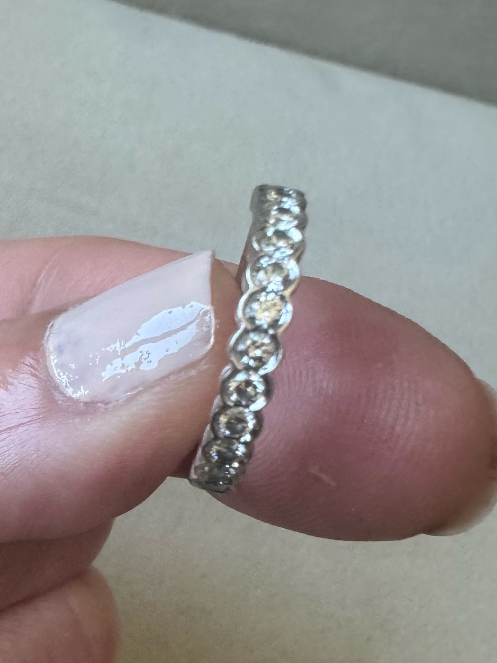 Diamond Band in 14k White Gold - Picture 2 of 11
